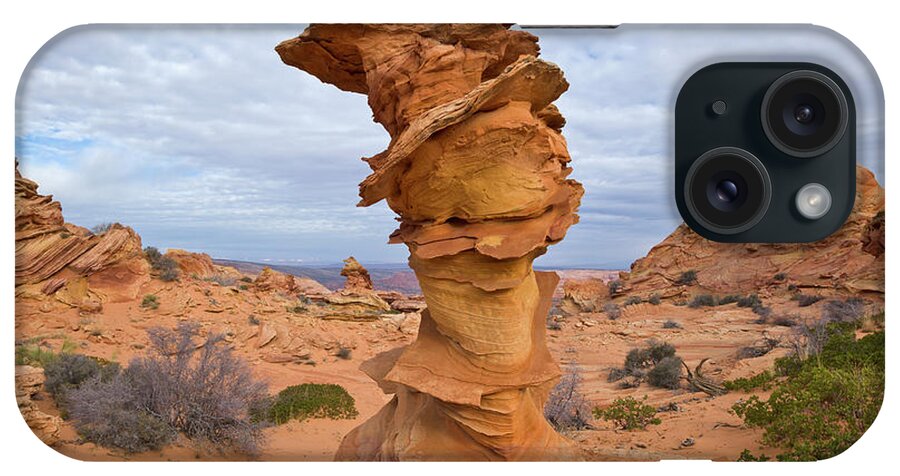 00559259 iPhone Case featuring the photograph Sandstone Formation Vermillion Cliffs by Yva Momatiuk John Eastcott