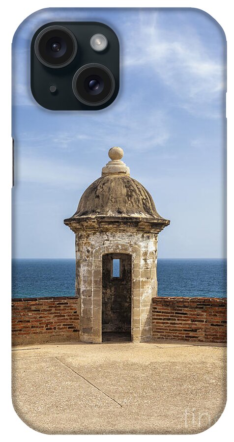 Built Structure iPhone Case featuring the photograph Sentry Box in Old San Juan Puerto Rico #1 by Bryan Mullennix