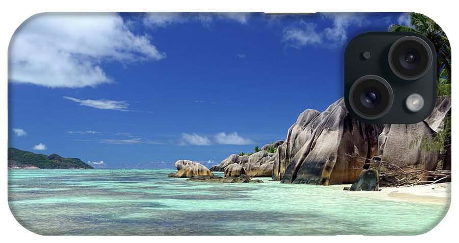 Tropical Tree iPhone Case featuring the photograph Seychelles Seascape #1 by Alxpin