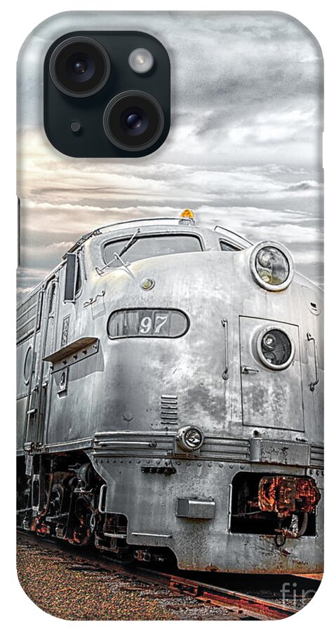 Train iPhone Case featuring the digital art Silver Streak #1 by Georgianne Giese