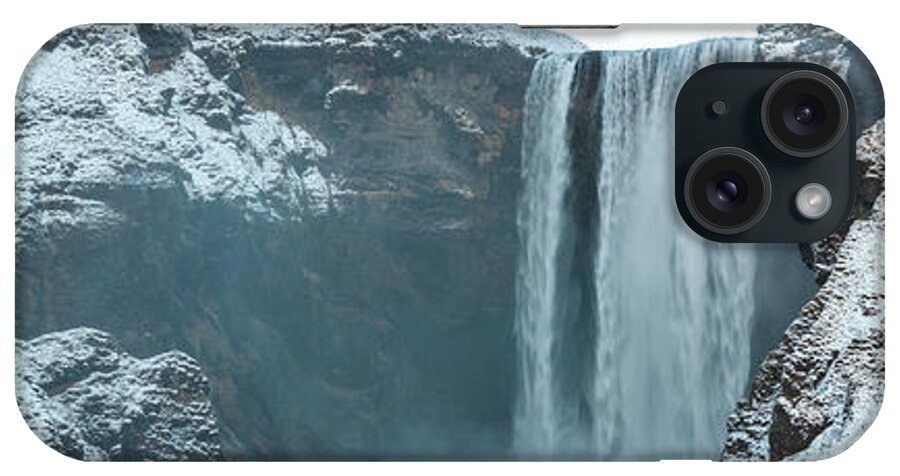 Scenics iPhone Case featuring the photograph Skogafoss Waterfall South West Iceland #1 by Peter Adams