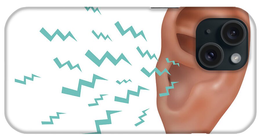 Illustration iPhone Case featuring the photograph Sound Entering Human Outer Ear #1 by Gwen Shockey