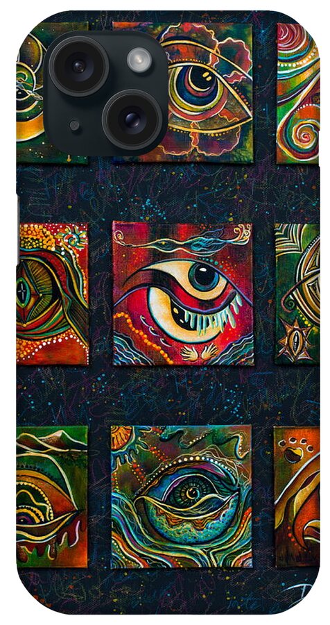 Deborha Kerr iPhone Case featuring the painting Spirit Eye Collection II by Deborha Kerr