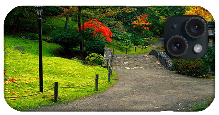 Photography iPhone Case featuring the photograph Stone Bridge, The Japanese Garden #1 by Panoramic Images
