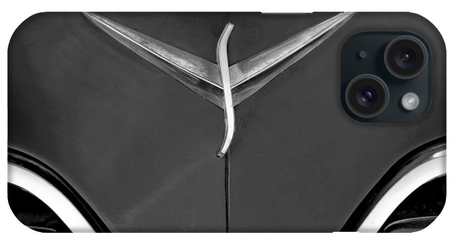Studebaker Hood Emblem iPhone Case featuring the photograph Studebaker Hood Emblem #1 by Jill Reger
