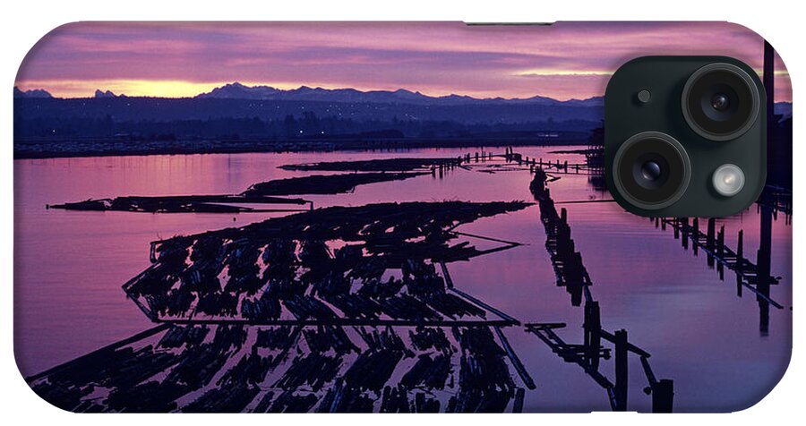 Canal iPhone Case featuring the photograph Sunrise Lumber Mill #1 by Jim Corwin