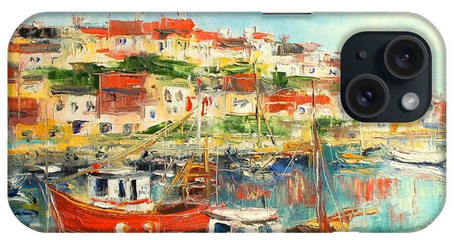 Brixham iPhone Case featuring the painting The Brixham Harbour #1 by Luke Karcz