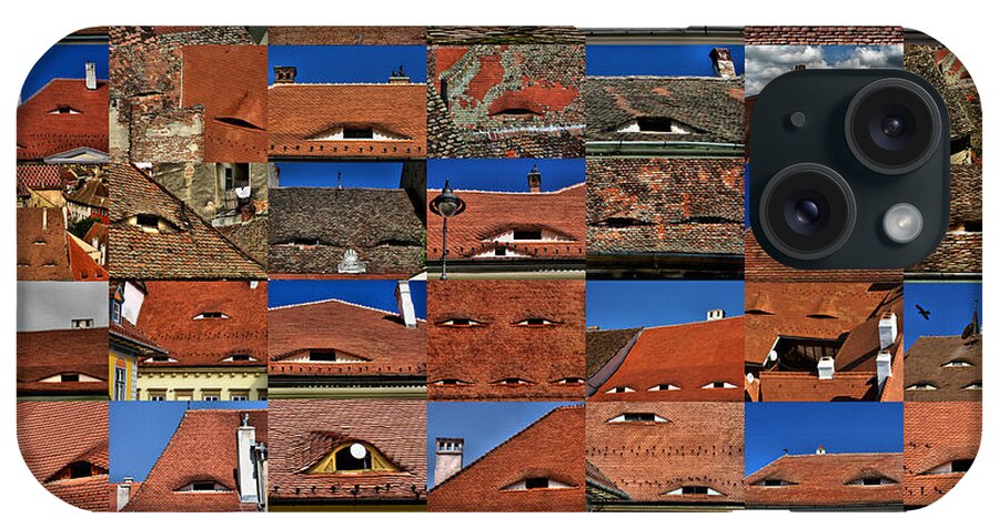The City's Eyes iPhone Case featuring the photograph The City's Eyes Sibiu Hermannstadt Romania #1 by Daliana Pacuraru