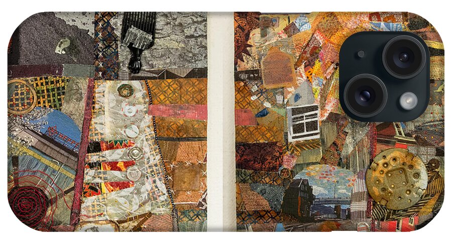 Art iPhone Case featuring the tapestry - textile The Detritus of Working Class Lives #1 by Martha Ressler