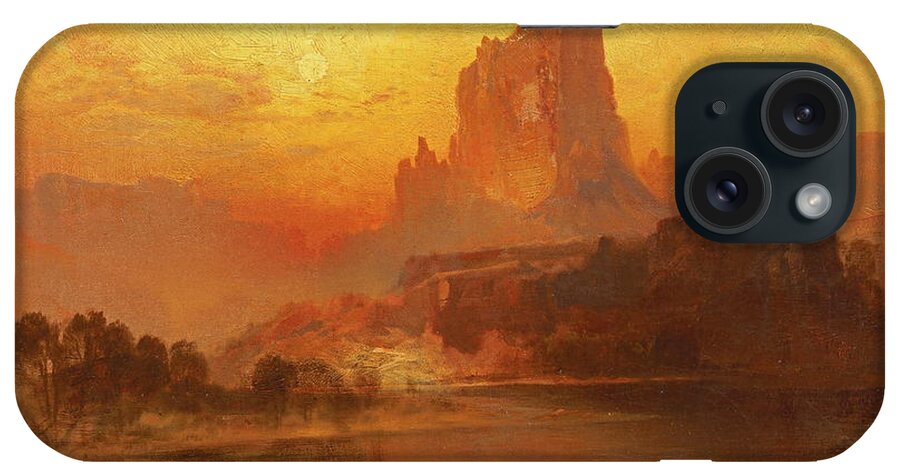 Thomas Moran iPhone Case featuring the painting The Golden Hour #4 by Thomas Moran