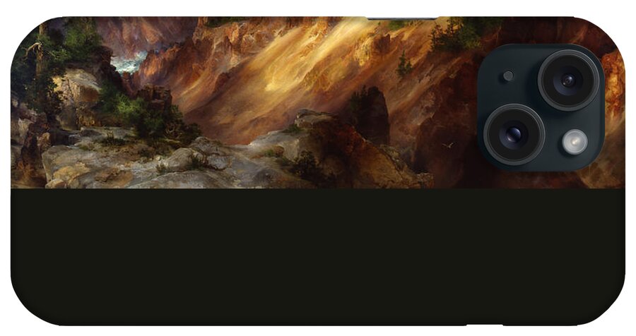 Thomas Moran iPhone Case featuring the painting The Grand Canyon of the Yellowstone #6 by Thomas Moran