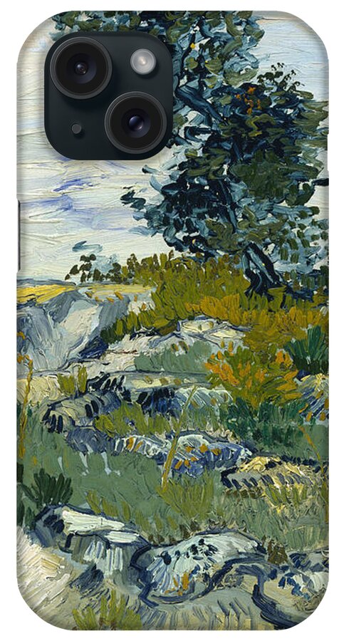 Vincent Van Gogh iPhone Case featuring the painting The Rocks #1 by Vincent Van Gogh