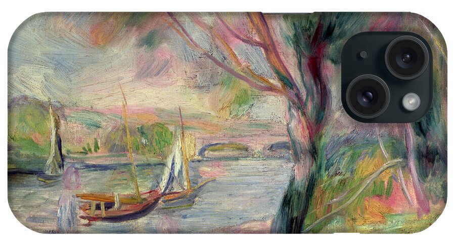The Seine At Argenteuil iPhone Case featuring the painting The Seine at Argenteuil by Pierre Auguste Renoir
