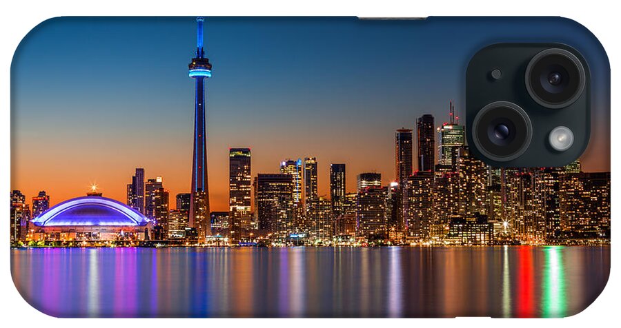 Canada iPhone Case featuring the photograph Toronto skyline at dusk #1 by Mihai Andritoiu
