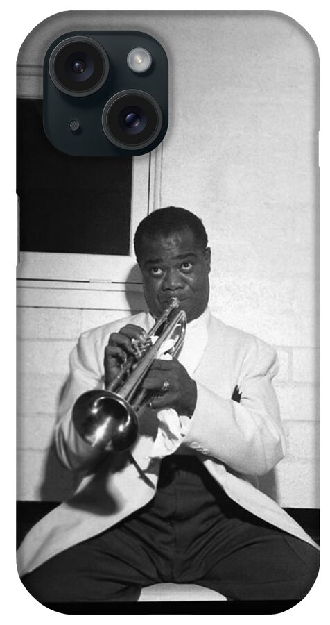 1950 iPhone Case featuring the photograph Trumpeter Louis Armstrong #1 by Underwood Archives