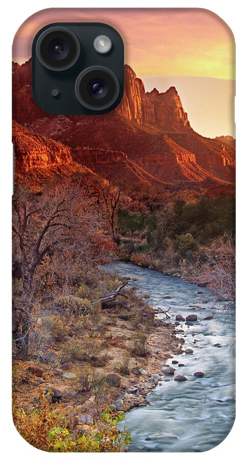 Autumn iPhone Case featuring the photograph USA, Utah, Zion National Park #1 by Jaynes Gallery