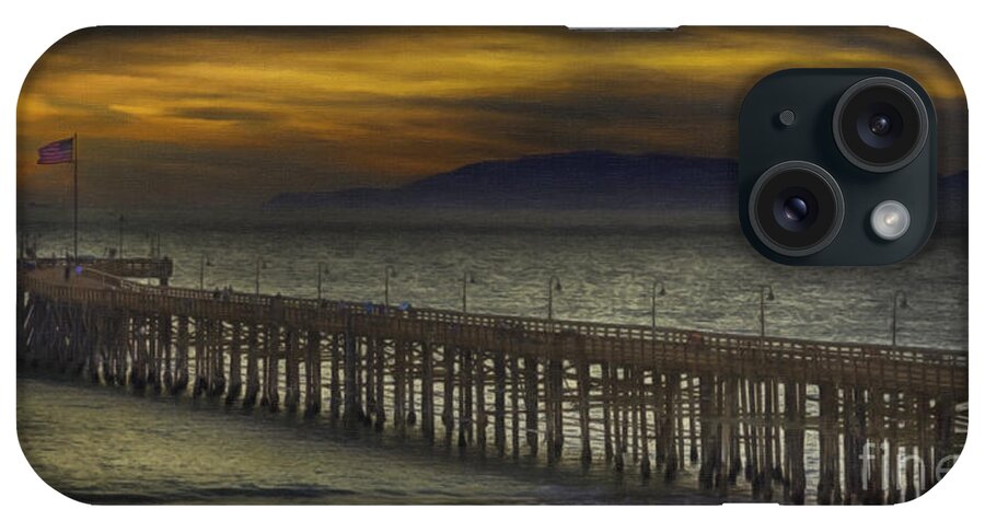 Ventura iPhone Case featuring the painting Ventura Pier #2 by David Millenheft