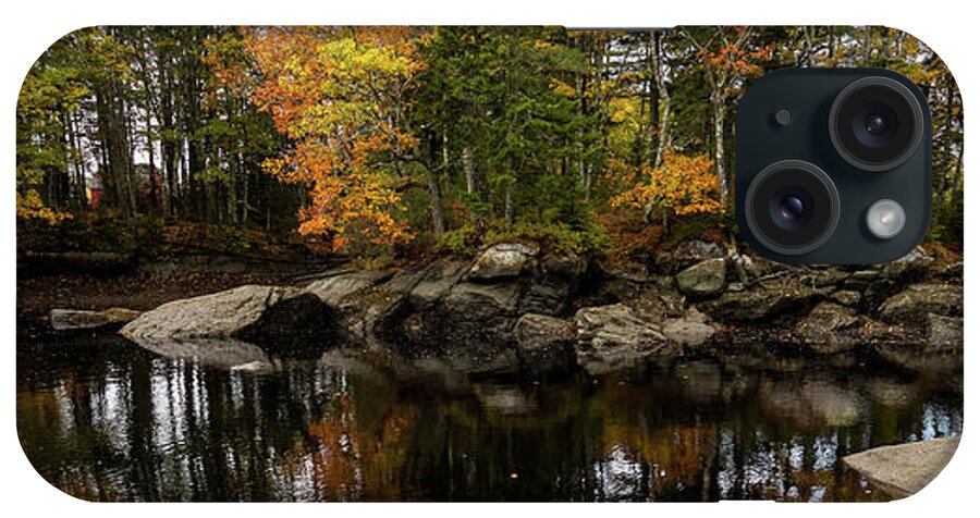 Photography iPhone Case featuring the photograph View Of Stream In Fall Colors, Maine #1 by Panoramic Images
