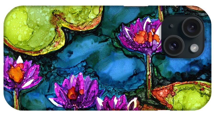 Water Lilies iPhone Case featuring the painting Water Lilies II #1 by Vicki Baun Barry