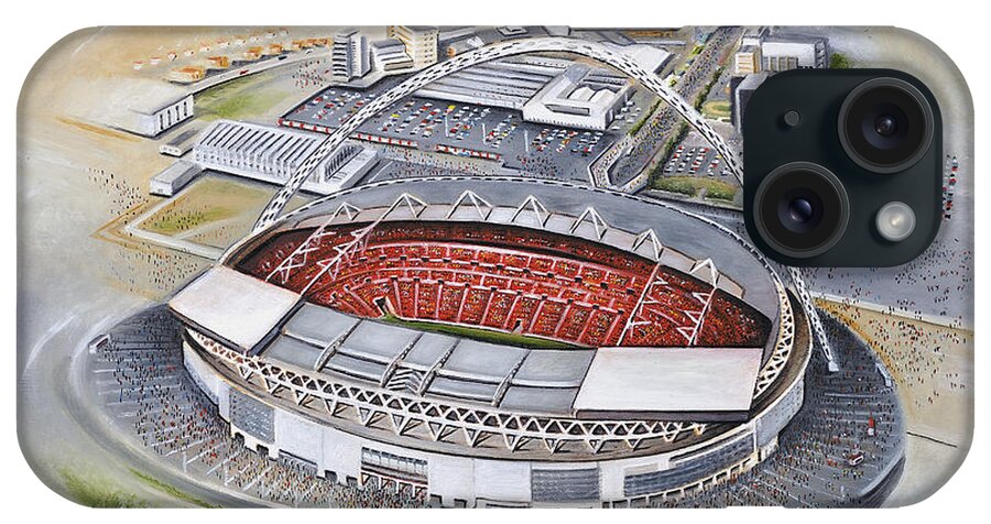 Art iPhone Case featuring the painting Wembley Stadium by D J Rogers