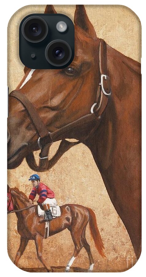 Whirlaway iPhone Case featuring the painting Whirlaway #1 by Pat DeLong