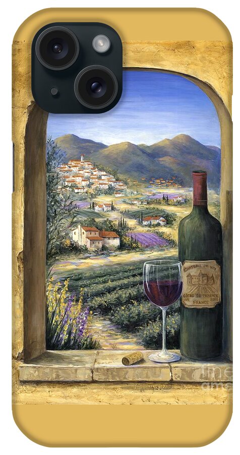 #faatoppicks iPhone Case featuring the painting Wine and Lavender by Marilyn Dunlap