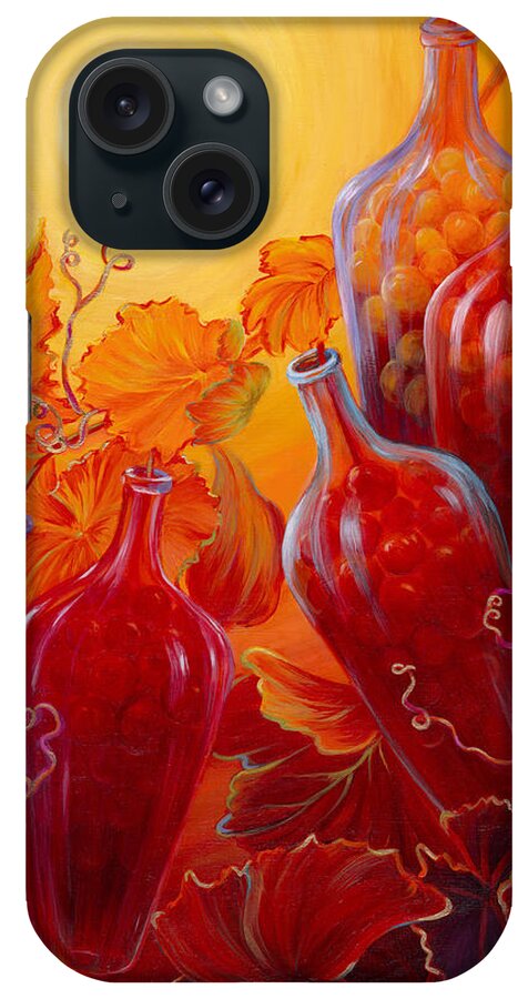 Wine On The Vine iPhone Case featuring the painting Wine on the Vine II by Sandi Whetzel