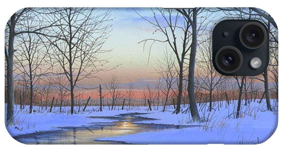 Winter iPhone Case featuring the painting Winter Calm by Mike Brown
