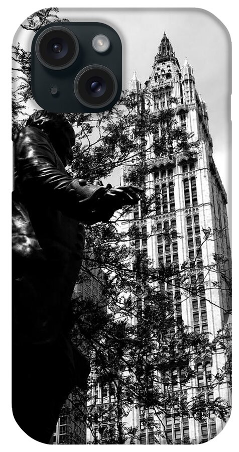 Woolworth Building iPhone Case featuring the photograph Woolworth Building in Black and White by Jacqueline M Lewis