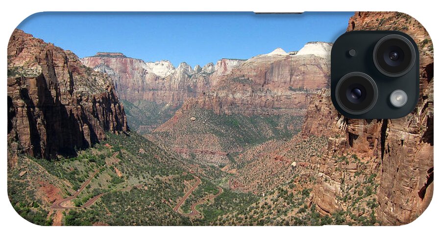 Zion National Park iPhone Case featuring the photograph Zion Canyon Overlook #1 by Debra Thompson