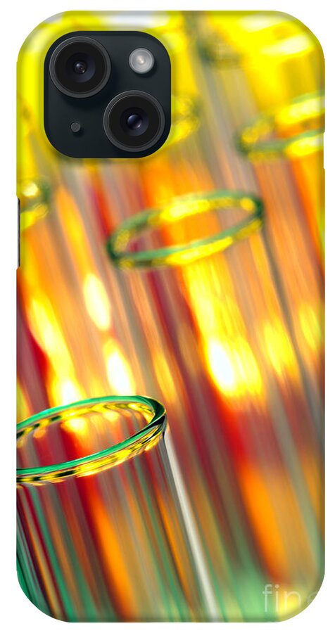 Test iPhone Case featuring the photograph Test Tubes in Science Research Lab #10 by Science Research Lab