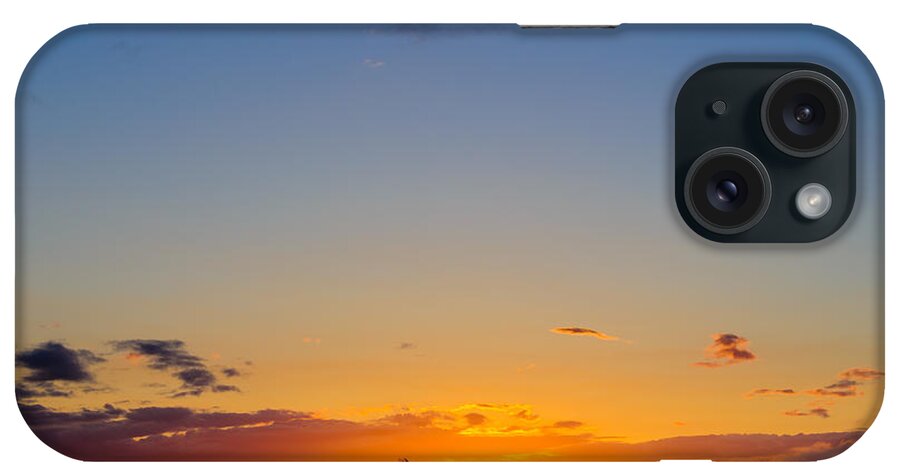 Hawaii iPhone Case featuring the photograph Couple watching the sunset on a beach in Maui Hawaii USA #11 by Don Landwehrle