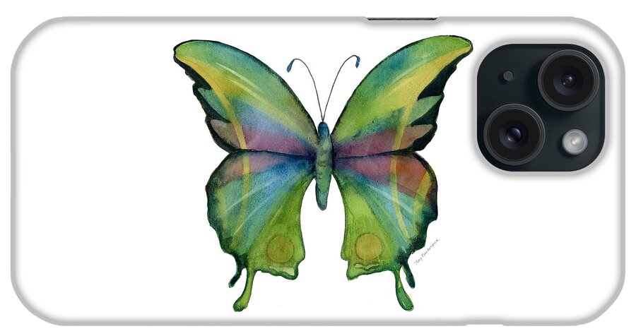 Prism iPhone Case featuring the painting 11 Prism Butterfly by Amy Kirkpatrick