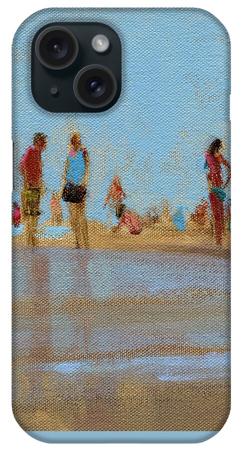 Beach iPhone Case featuring the painting Untitled #106 by Chris N Rohrbach