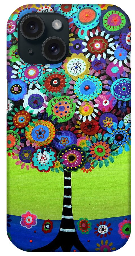 Tree iPhone Case featuring the painting Tree Of Life #117 by Pristine Cartera Turkus