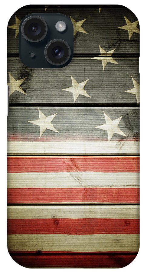 American Flag iPhone Case featuring the photograph American flag 58 by Les Cunliffe