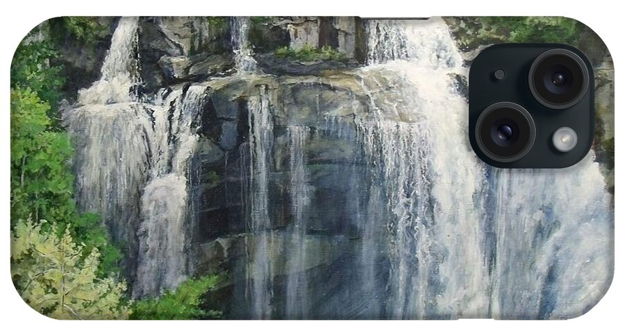 Falls iPhone Case featuring the painting 155 Steps by William Brody