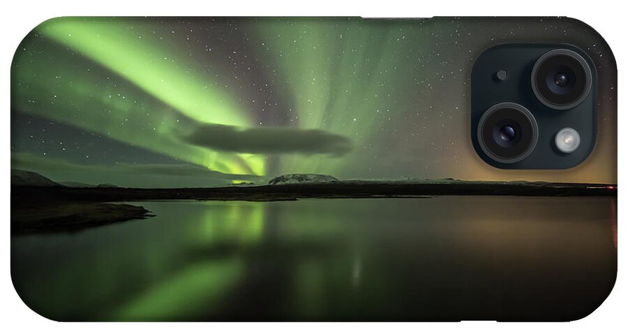 Scenics iPhone Case featuring the photograph Northern Lightsaurora Borealis #17 by Nurdugphotos