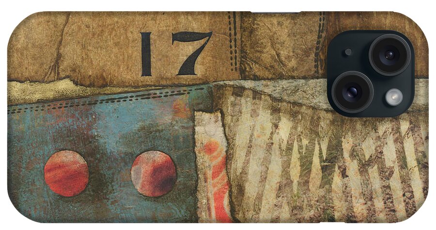 Collage iPhone Case featuring the mixed media 17 Straights in the River by Laura Lein-Svencner