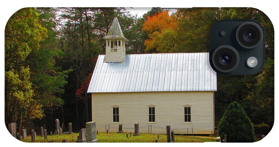 Kathy Long iPhone Case featuring the photograph Cade's Cove 1902 Methodist Church by Kathy Long