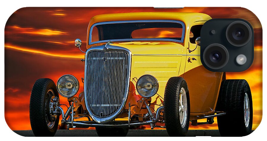 Auto iPhone Case featuring the photograph 1933 Ford 'Three Window' Coupe by Dave Koontz