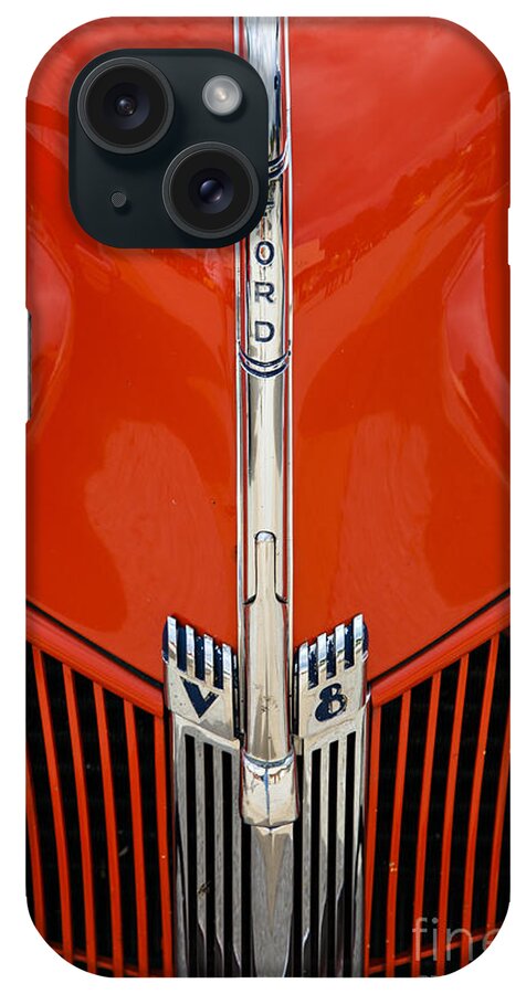 1940 Ford Pickup iPhone Case featuring the photograph 1940 Ford Pickup Truck Emblem Car or Automobile in Color 3136.0 by M K Miller