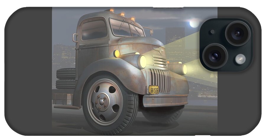 Truck iPhone Case featuring the digital art 1946 Chevy COE by Stuart Swartz