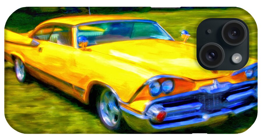 Hot Rod iPhone Case featuring the painting 1959 Dodge by Michael Pickett