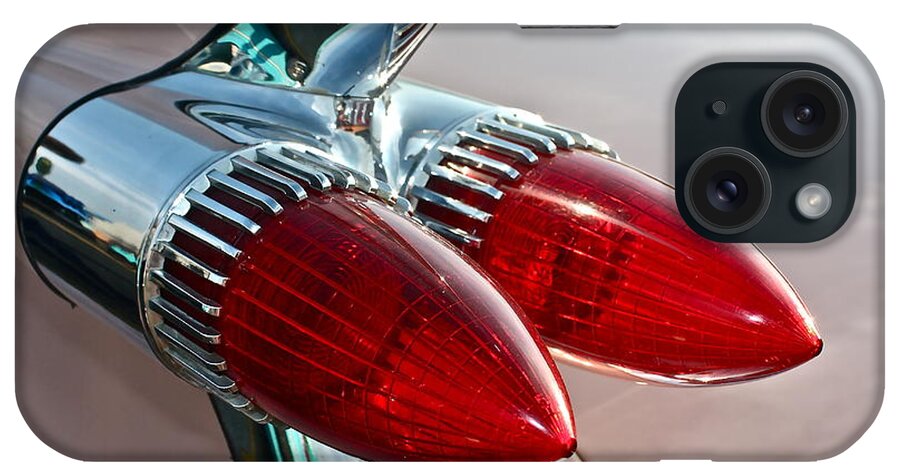 Car iPhone Case featuring the photograph 1959 Eldorado Taillights by Linda Bianic