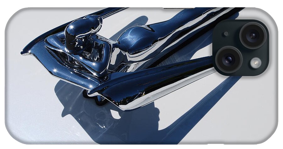 Hood Ornament iPhone Case featuring the photograph 1961 Nash Winged Goddess Metropolitan Coupe Hood Ornament by Jani Freimann