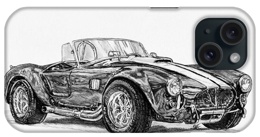 Mccombie iPhone Case featuring the drawing 1965 Muscle Car by J McCombie