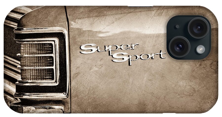 1967 Chevrolet Chevelle Ss Super Sport Taillight Emblem iPhone Case featuring the photograph 1967 Chevrolet Chevelle SS Super Sport Taillight Emblem by Jill Reger