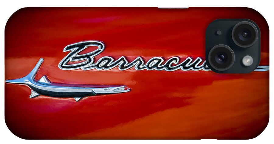1967 Plymouth Barracuda Emblem iPhone Case featuring the photograph 1967 Plymouth Barracuda Emblem by Jill Reger