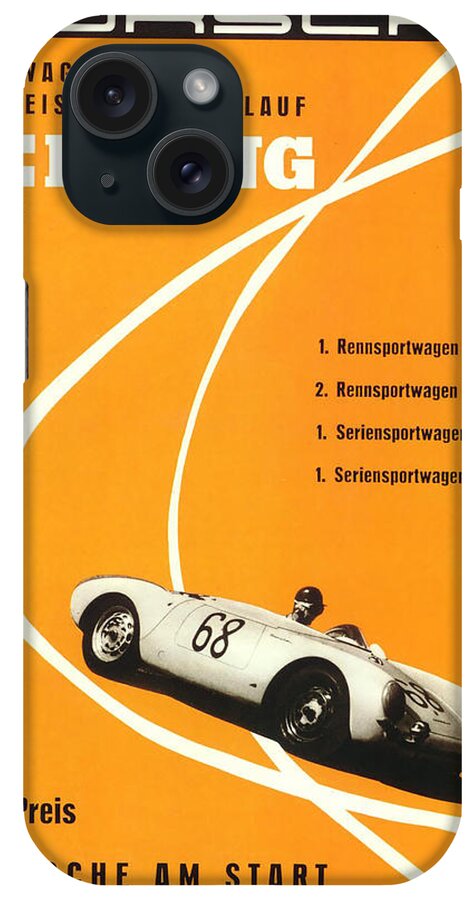 Sebring iPhone Case featuring the digital art 1968 Porsche Sebring Florida Poster by Georgia Clare